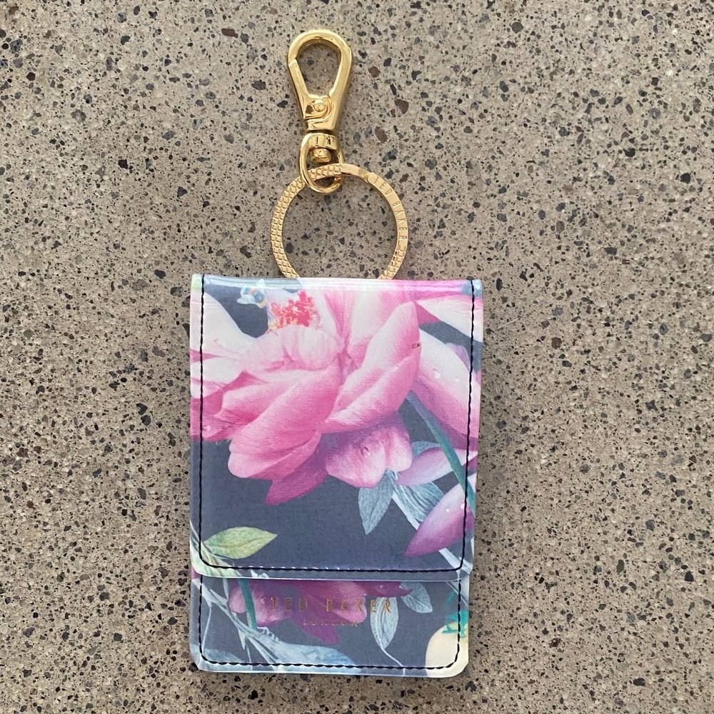 Ted Baker London Floral Credit Card Holder Keyring (New and unused w/o Tags)